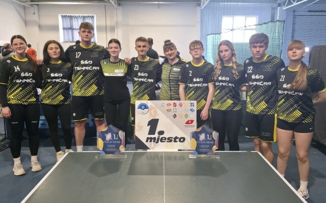 Županijsko natjecanje u stolnom tenisu – zlato za Tehničarke i Tehničare