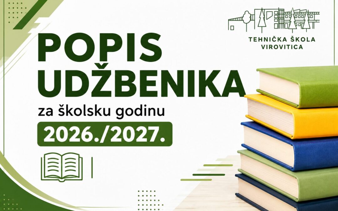 Objava popisa udžbenika za školsku godinu 2026./2027.